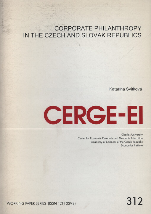 Corporate philanthropy in the Czech and Slovak Republics