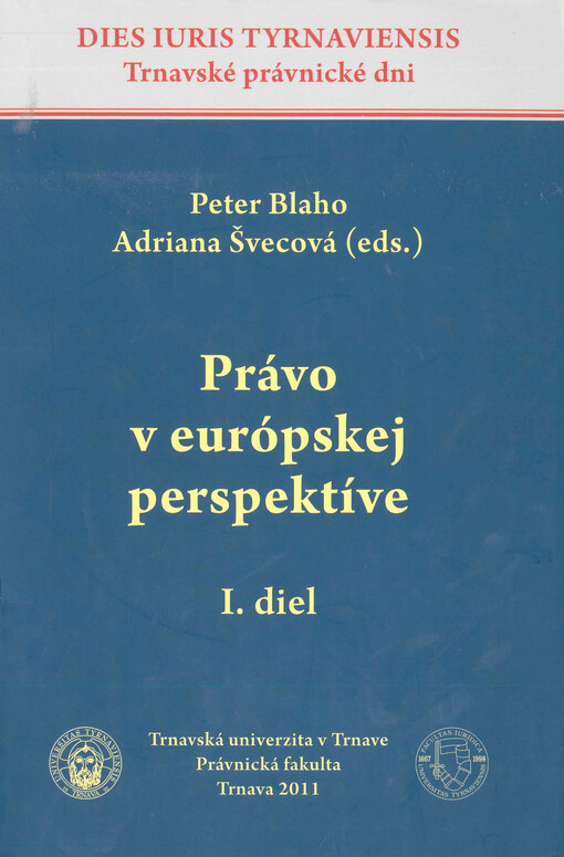 Právo v európskej perspektíve. I. diel