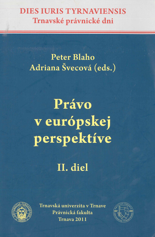 Právo v európskej perspektíve. II. diel