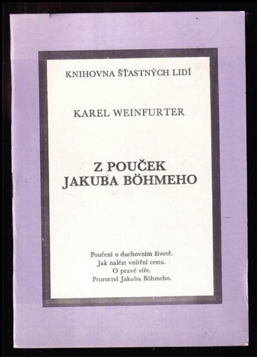Z pouček Jakuba Böhmeho