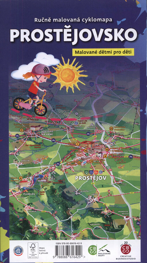 Ručně malovaná cyklomapa Prostějovsko : malované dětmi pro děti
