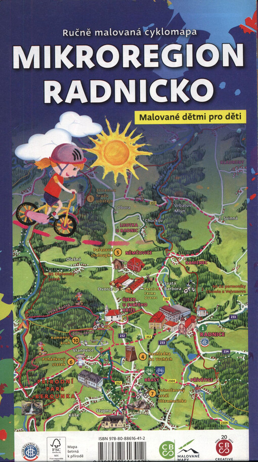 Ručně malovaná cyklomapa Mikroregion Radnicko : malovaná dětmi pro děti