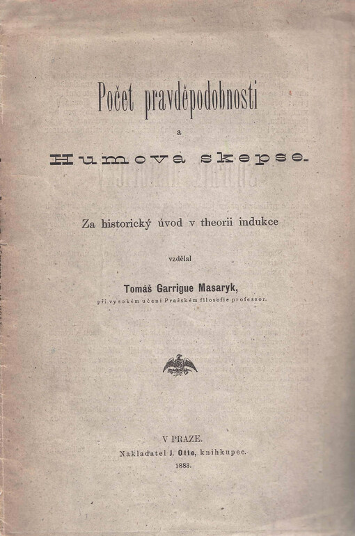 Počet pravděpodobnosti a Humova skepse : za historický úvod v theorii indukce
