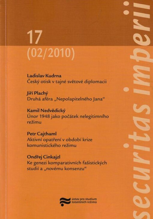 Securitas imperii : sborník k problematice bezpečnostních služeb