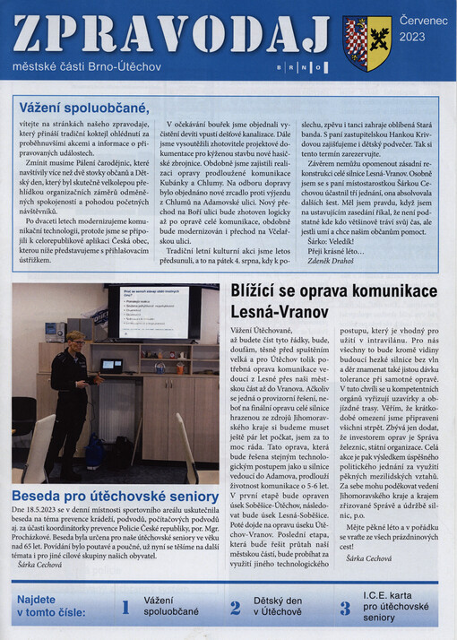 Zpravodaj městské části Brno-Útěchov