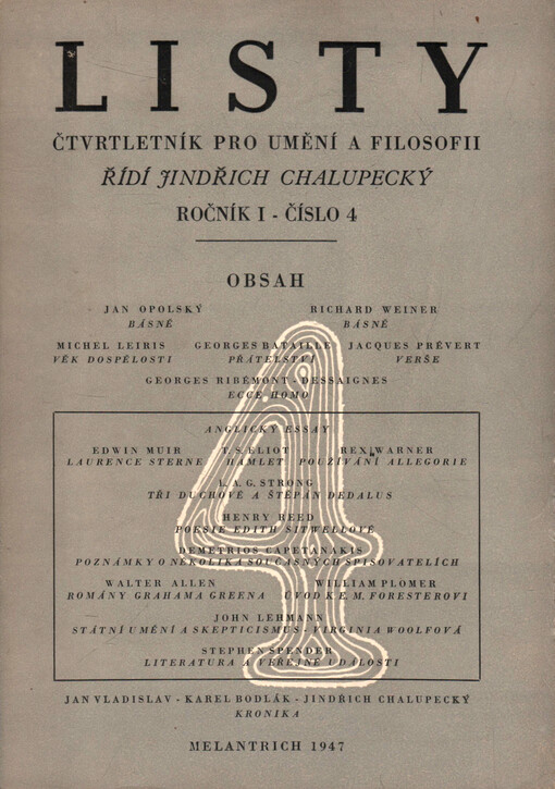 Listy : čtvrtletník pro umění a filosofii