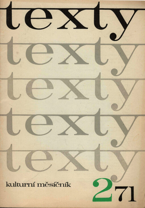 Texty : kulturní měsíčník
