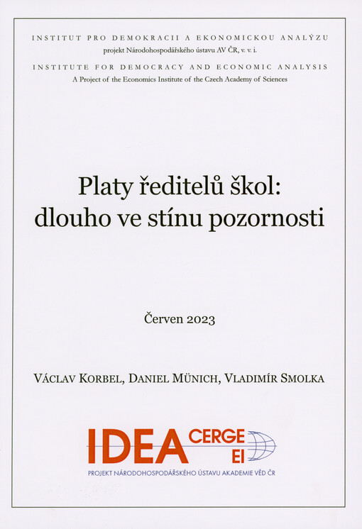 Platy ředitelů škol : dlouho ve stínu pozornosti