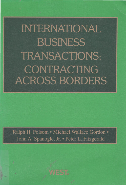 International business transaction : contracting across borders