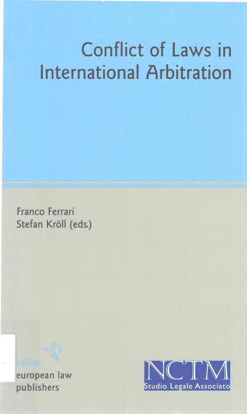 Conflict of laws in international arbitration