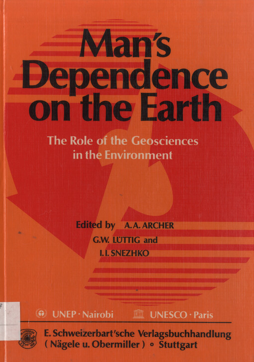 Man's dependence on the Earth : the role of the geosciences in the environment