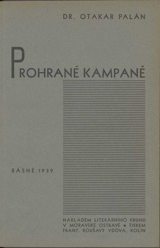 Prohrané kampaně :básně