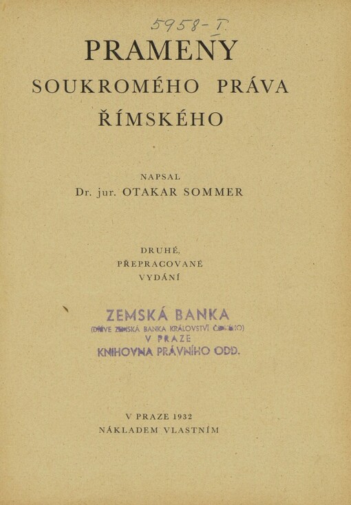 Prameny soukromého práva římského