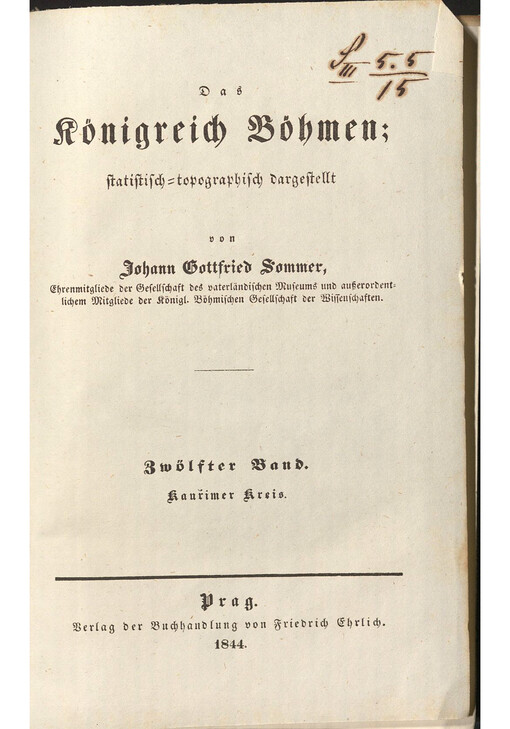 Das Königreich Böhmen. Zwölfter Band, Kauřimer Kreis