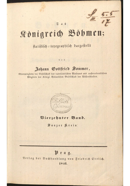 Das Königreich Böhmen. Vierzehnter Band, Saazer Kreis