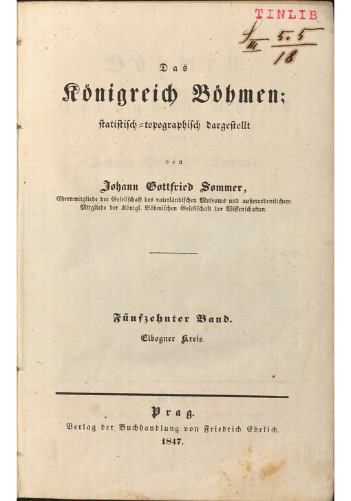 Das Königreich Böhmen. Fünfzehnter Band, Elbogner Kreis