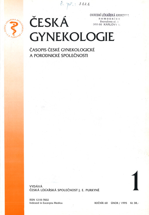 Česká gynekologie : časopis České gynekologické a porodnické společnosti