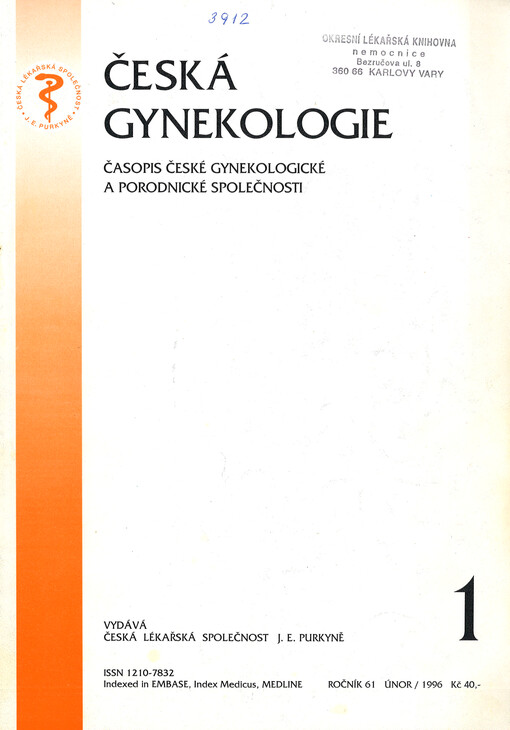 Česká gynekologie : časopis České gynekologické a porodnické společnosti