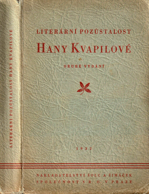 Literární pozůstalost Hany Kvapilové