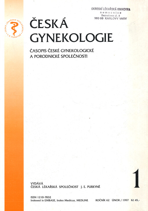 Česká gynekologie : časopis České gynekologické a porodnické společnosti