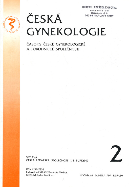 Česká gynekologie : časopis České gynekologické a porodnické společnosti