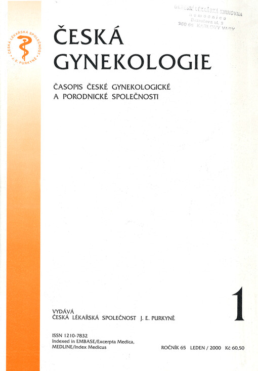 Česká gynekologie : časopis České gynekologické a porodnické společnosti