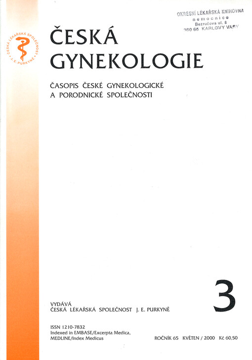 Česká gynekologie : časopis České gynekologické a porodnické společnosti