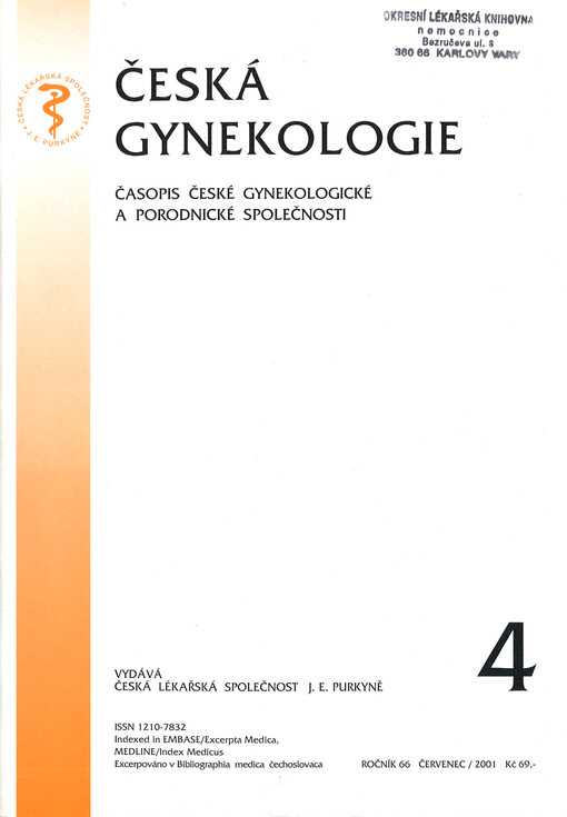 Česká gynekologie : časopis České gynekologické a porodnické společnosti