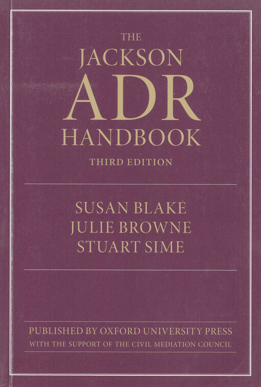 The Jackson ADR handbook