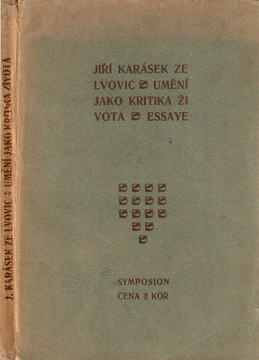 Umění jako kritika života :literární studie : psáno v letech 1894-1900