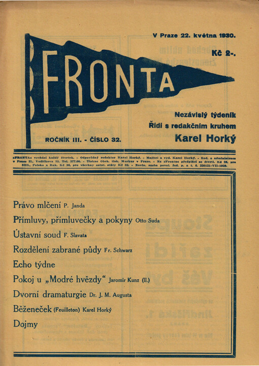  32 (22. května 1930)