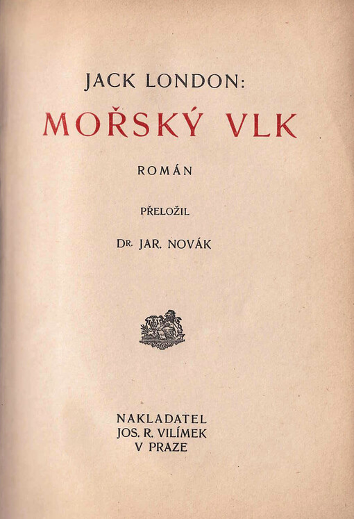Mořský vlk: román