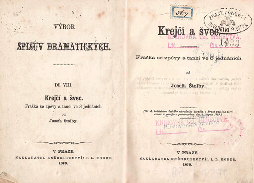 Krejčí a švec : fraška se zpěvy a tanci ve 3 jednáních