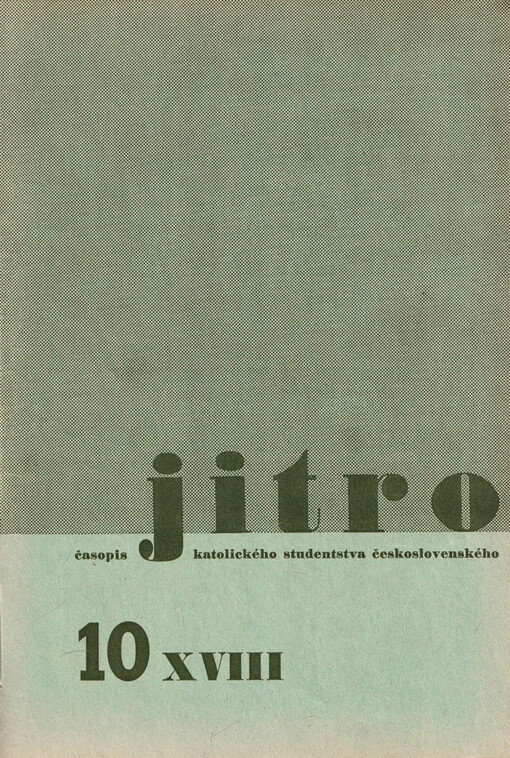 Jitro : časopis středoškolských studentů katolických