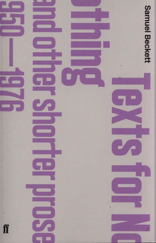 Texts for nothing and other shorter prose, 1950-1976