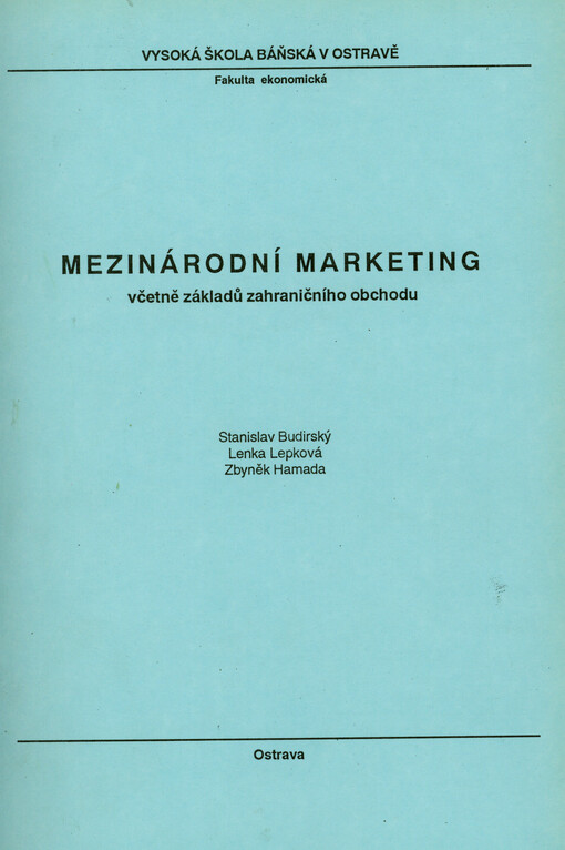 Mezinárodní marketing včetně základů zahraničního obchodu