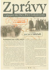 Zprávy z připojení obcí Hať a Píšť k Československu (odkaz v elektronickém katalogu)