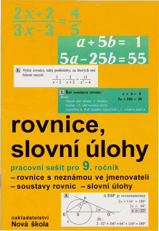 Rovnice, slovní úlohy : pracovní sešit pro 9. ročník