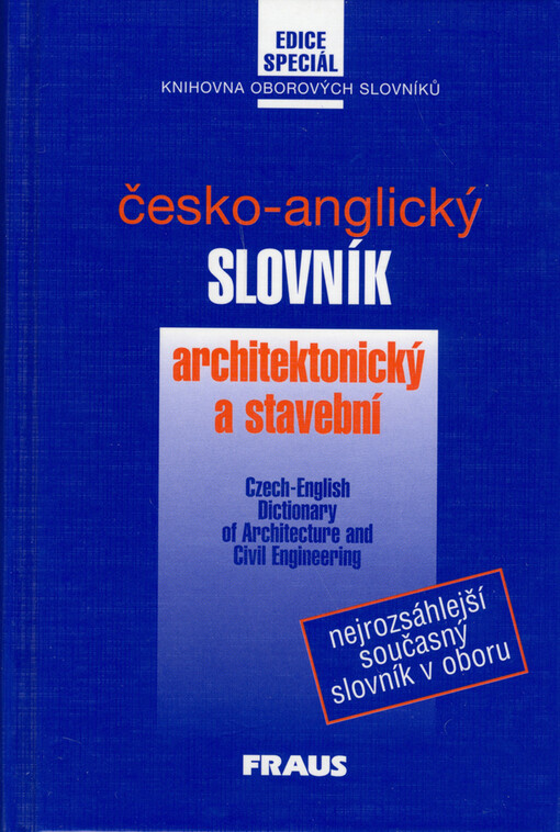 Česko-anglický architektonický a stavební slovník