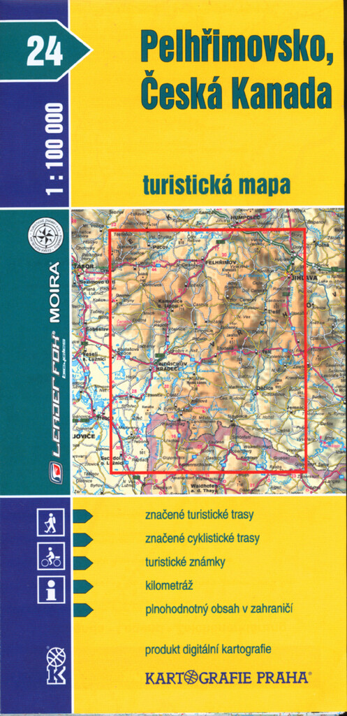Pelhřimovsko, Česká Kanada turistická mapa 1:100 000