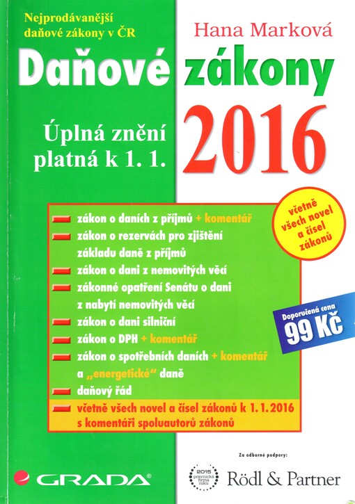 Daňové zákony 2016