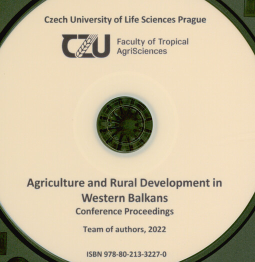 Agriculture and rural development in western Balkans : conference proceedings