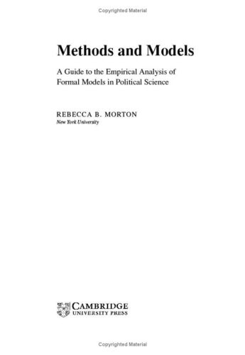 Methods and Models: A Guide to the Empirical Analysis of Formal Models in Political Science