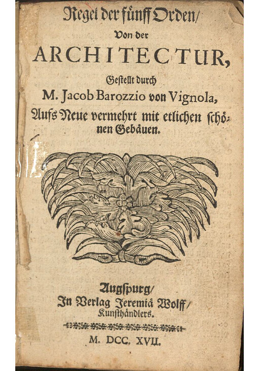 Regel der fuenff Orden von der Architektur