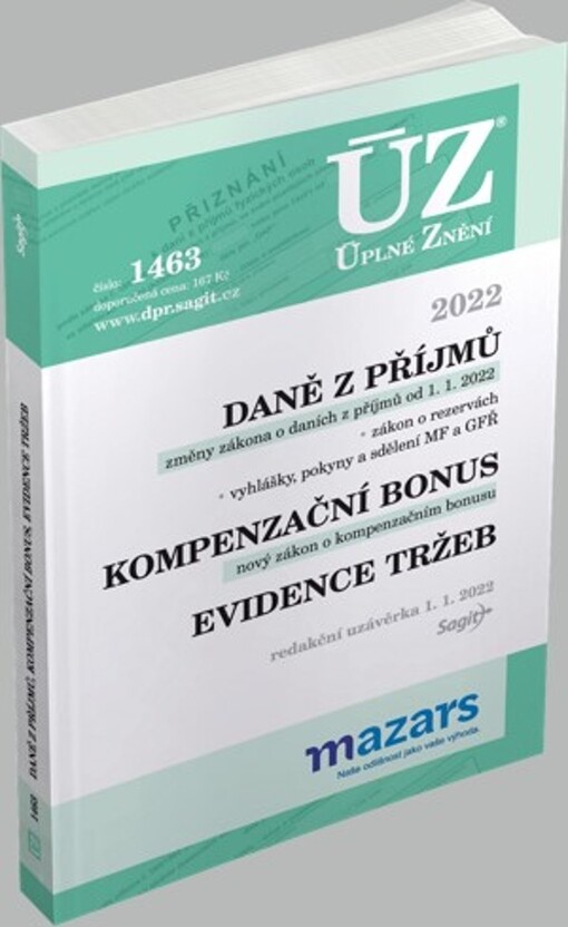 ÚZ č. 1463 Daně z příjmů, Evidence tržeb 2022
