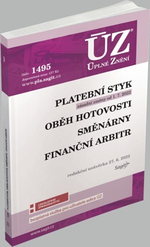 ÚZ č. 1495 - Platební styk, oběh hotovosti, směnárny, finanční arbitr