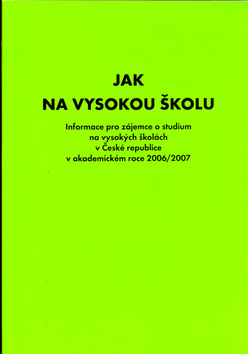 Jak na vysokou školu