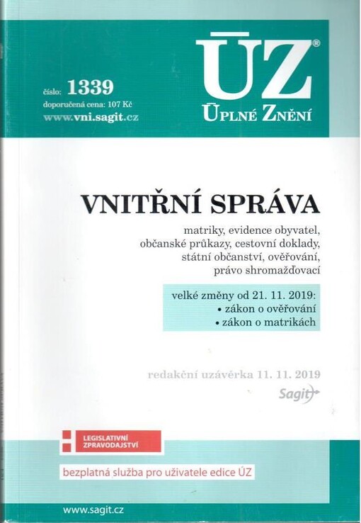 ÚZ č. 1339 Vnitřní správa