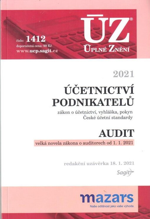 ÚZ č. 1412 Účetnictví podnikatelů, Audit, 2021