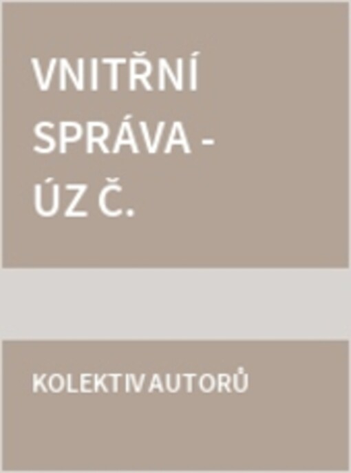 ÚZ č. 1210 Vnitřní správa